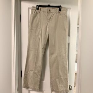 Eddie Bauer Women's Blakely Fit Khaki Flare Trousers